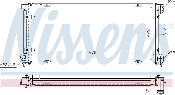 Nissens 640041 - Радіатор, охолодження двигуна autocars.com.ua