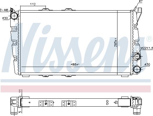 Nissens 64010 - Радiатор autocars.com.ua