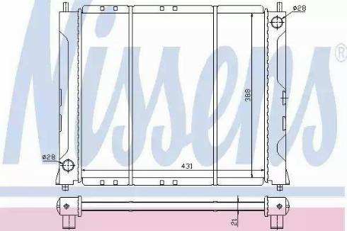 Nissens 64019 - Радіатор, охолодження двигуна autocars.com.ua