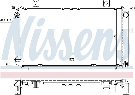 Nissens 64059A - Радіатор, охолодження двигуна autocars.com.ua