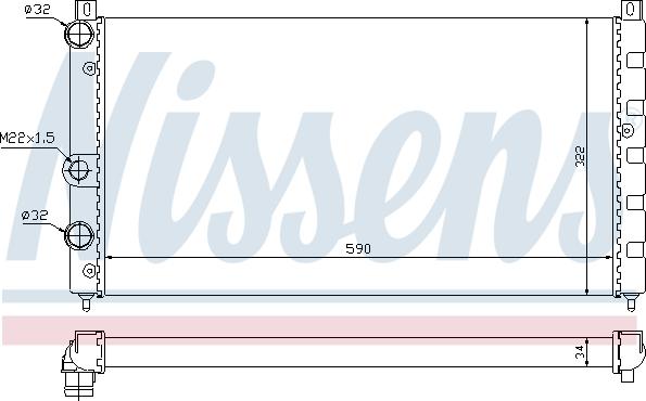 NISSENS 699537 - Радіатор, охолодження двигуна autocars.com.ua