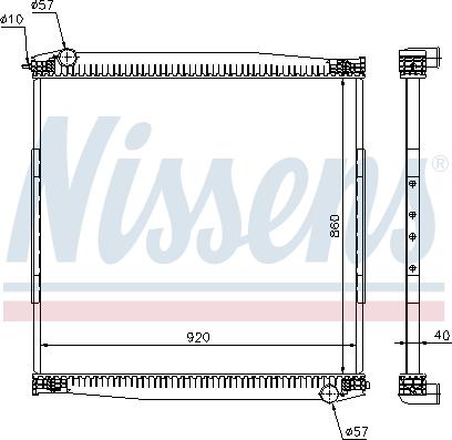 Nissens 640690 - Радіатор, охолодження двигуна autocars.com.ua