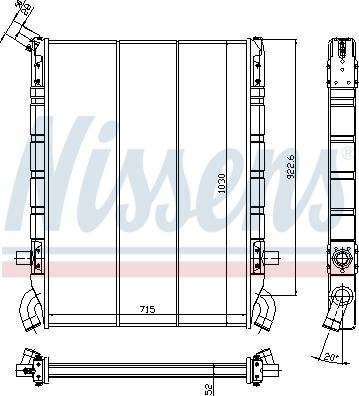 Nissens 64071 - Радіатор, охолодження двигуна autocars.com.ua