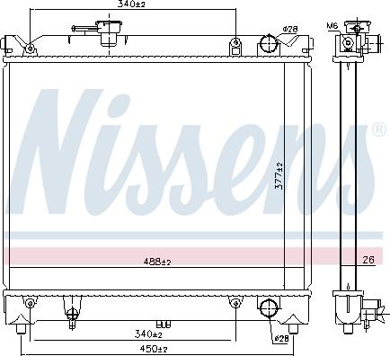 Nissens 64079 - Радіатор, охолодження двигуна autocars.com.ua