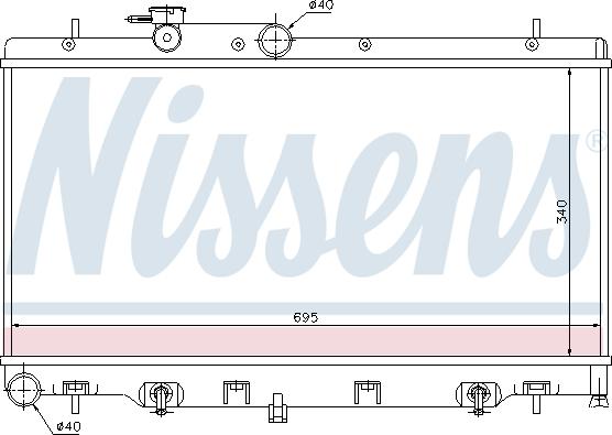 Nissens 64114 - Радиатор, охлаждение двигателя avtokuzovplus.com.ua