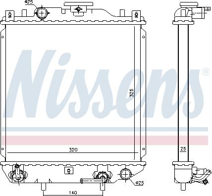 Nissens 641754 - Радиатор, охлаждение двигателя autodnr.net