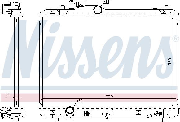 Nissens 641755 - Радіатор, охолодження двигуна autocars.com.ua