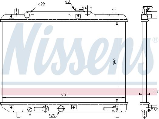 Nissens 64176 - Радіатор, охолодження двигуна autocars.com.ua