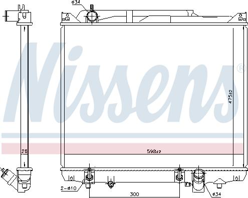 Nissens 641776 - Радіатор, охолодження двигуна autocars.com.ua