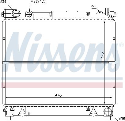 Nissens 64178 - Радіатор, охолодження двигуна autocars.com.ua