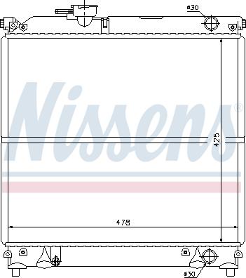 Nissens 64181 - Радіатор, охолодження двигуна autocars.com.ua