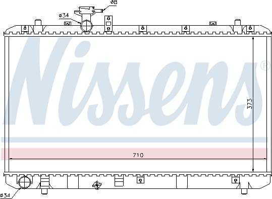 Nissens 64197 - Радіатор, охолодження двигуна autocars.com.ua