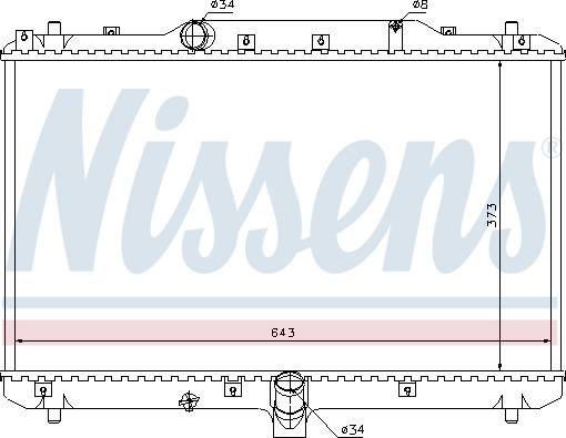 Nissens 64198 - Радіатор, охолодження двигуна autocars.com.ua