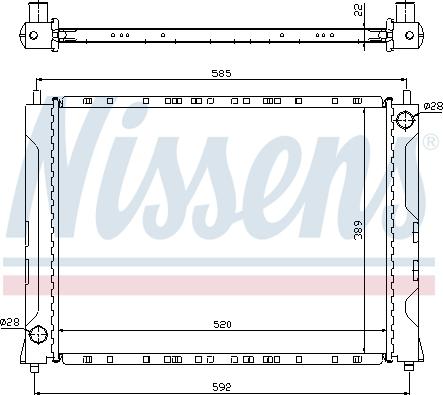 NISSENS 642161 - Радіатор, охолодження двигуна autocars.com.ua