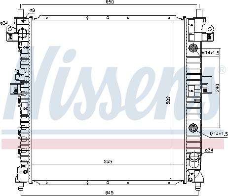 Nissens 64316 - Радіатор, охолодження двигуна autocars.com.ua