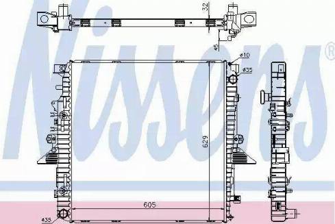 Nissens 64320 - Радіатор, охолодження двигуна autocars.com.ua