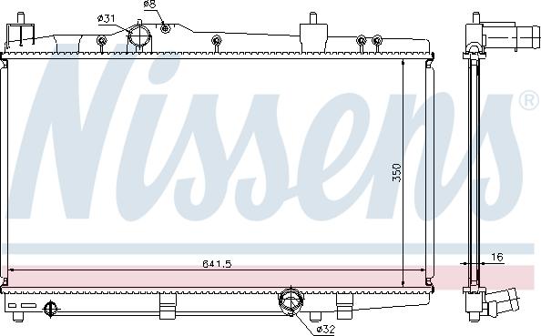 Nissens 64655A - Радіатор, охолодження двигуна autocars.com.ua