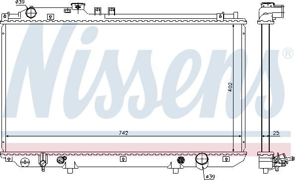 NISSENS 64658 - Радіатор, охолодження двигуна autocars.com.ua