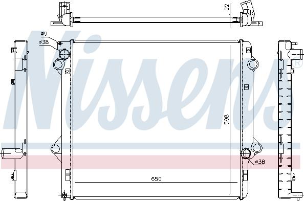 Nissens 646803 - Радіатор, охолодження двигуна autocars.com.ua