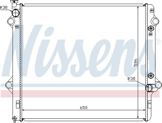 Nissens 646806 - Радіатор, охолодження двигуна autocars.com.ua