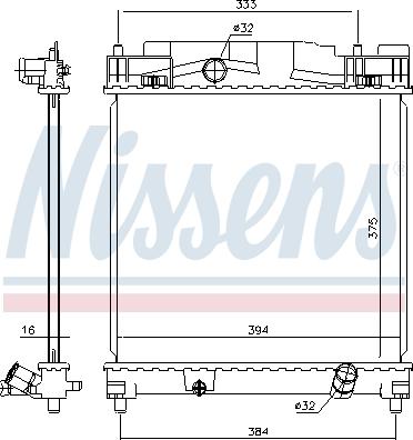 Nissens 646816 - Радіатор, охолодження двигуна autocars.com.ua