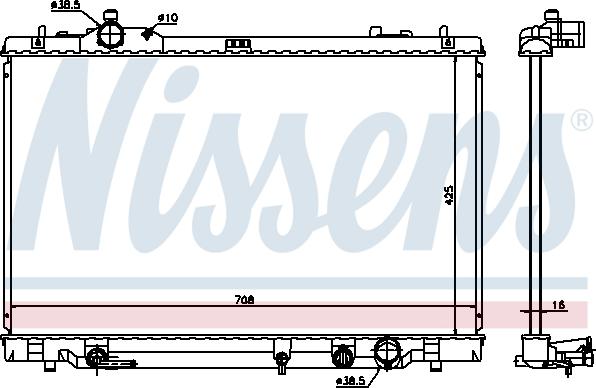 Nissens 646819 - Радіатор, охолодження двигуна autocars.com.ua