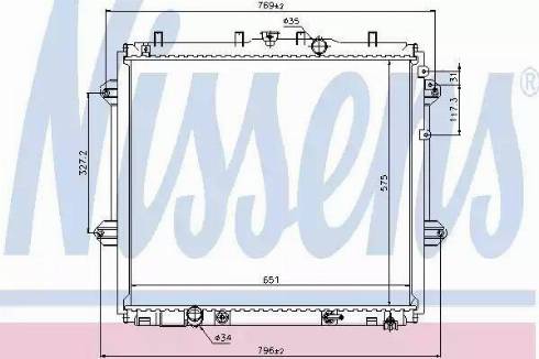 Nissens 646825 - Радіатор, охолодження двигуна autocars.com.ua