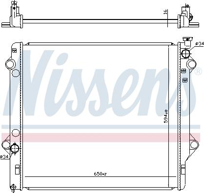 Nissens 646863 - Радіатор, охолодження двигуна autocars.com.ua