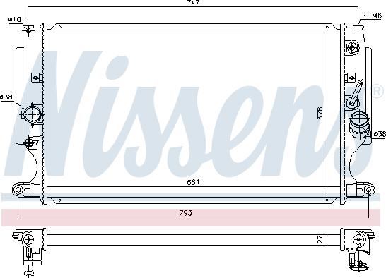 Nissens 646875 - Радіатор, охолодження двигуна autocars.com.ua