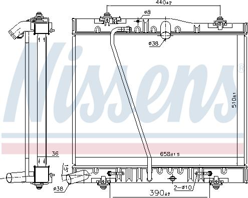 Nissens 646885 - Радіатор, охолодження двигуна autocars.com.ua