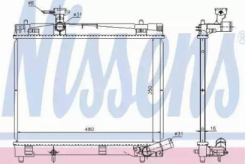 Nissens 646896 - Радиатор, охлаждение двигателя avtokuzovplus.com.ua