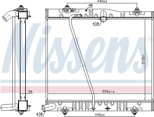 Nissens 646916 - Радіатор, охолодження двигуна autocars.com.ua