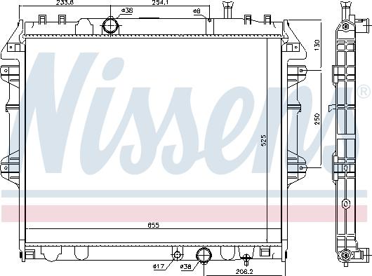 Nissens 646939 - Радіатор, охолодження двигуна autocars.com.ua