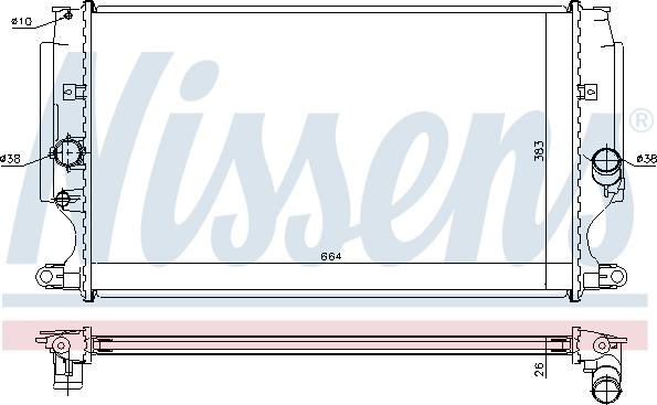 NISSENS 64693 - Радіатор, охолодження двигуна autocars.com.ua