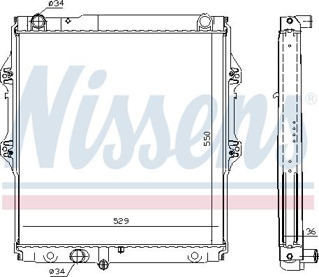 Nissens 64698 - Радіатор, охолодження двигуна autocars.com.ua