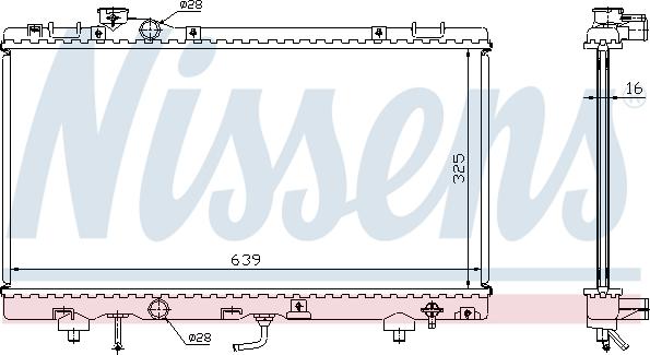 Nissens 647041 - Радіатор, охолодження двигуна autocars.com.ua