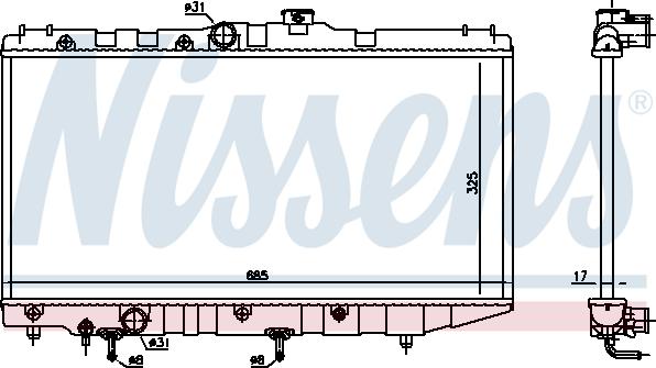 Nissens 647191 - Радіатор, охолодження двигуна autocars.com.ua