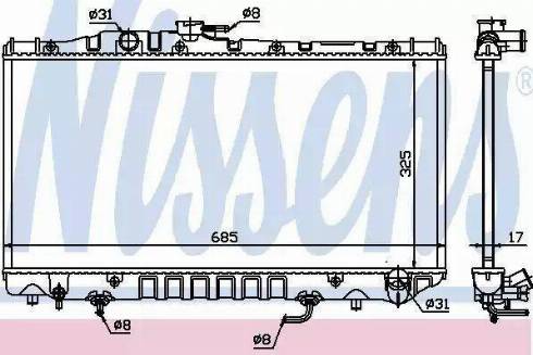 Nissens 64736 - Радіатор, охолодження двигуна autocars.com.ua