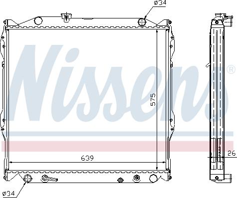 Nissens 647551 - Радіатор, охолодження двигуна autocars.com.ua