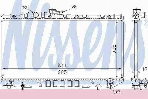 Nissens 64757 - Радіатор, охолодження двигуна autocars.com.ua