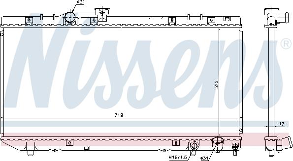 Nissens 64775 - Радіатор, охолодження двигуна autocars.com.ua