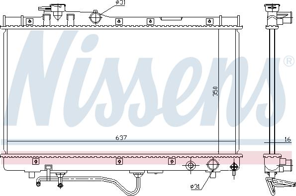 Nissens 647771 - Радіатор, охолодження двигуна autocars.com.ua