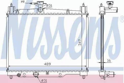 Nissens 64789 - Радіатор, охолодження двигуна autocars.com.ua