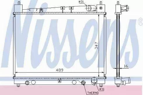 Nissens 64798A - Радиатор, охлаждение двигателя avtokuzovplus.com.ua