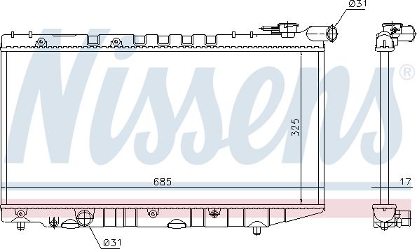 Nissens 64835 - Радиатор, охлаждение двигателя avtokuzovplus.com.ua