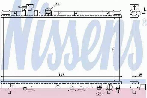 Nissens 64855 - Радіатор, охолодження двигуна autocars.com.ua