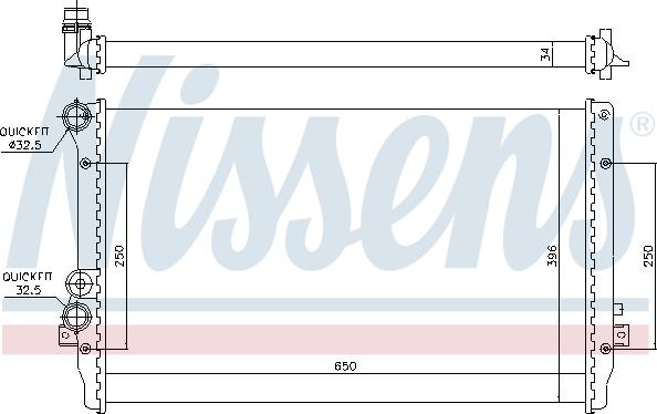 Nissens 65012 - Радіатор, охолодження двигуна autocars.com.ua