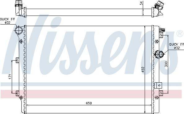 Nissens 697329 - Радіатор, охолодження двигуна autocars.com.ua