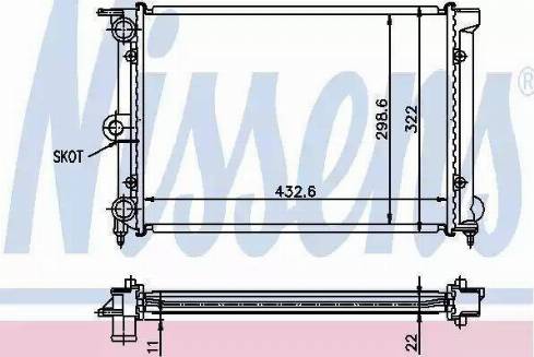 Nissens 65163A - Радиатор, охлаждение двигателя avtokuzovplus.com.ua