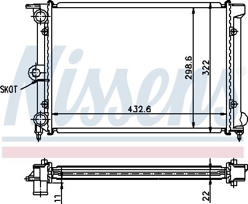 Nissens 651631 - Радiатор autocars.com.ua